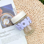 Glass Shaker Cup with Straw