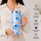 Floral Sky Blue Tumbler – 1200ml